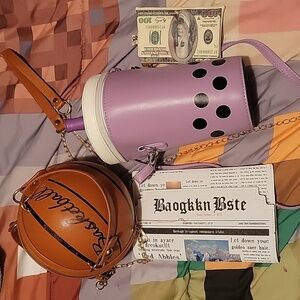 Purse, coin purses and handbags NOVELTY NWOT Food Sports Shoes And More